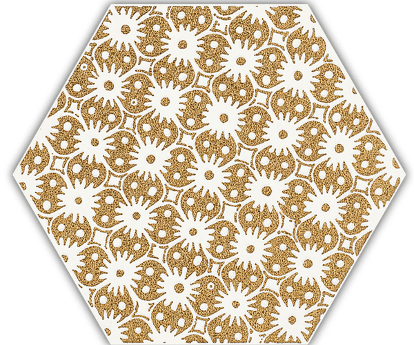 DECOR SHINY LINES GOLD HEXAGON INSERTO D 19.8X17.1