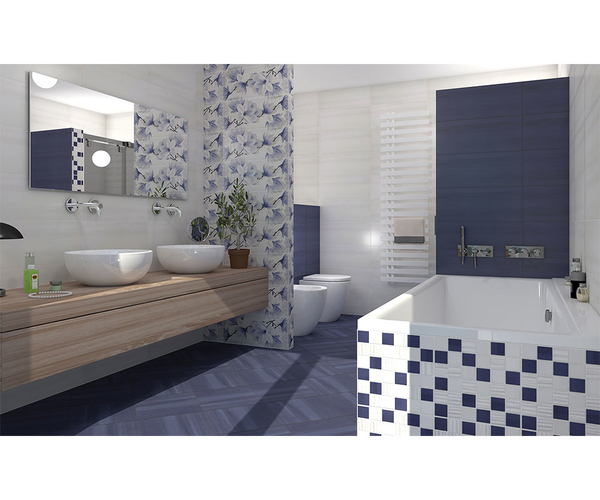 Decor Blossom 25x60 Alb Lucios Eurocassa Oradea