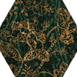 DECOR URBAN COLOURS GREEN GLASS INSERTO HEXAGON C 19.8X17.1 (Ceramika Paradyz)