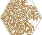 DECOR SHINY LINES GOLD HEXAGON INSERTO B 19.8X17.1