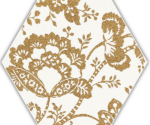 DECOR SHINY LINES GOLD HEXAGON INSERTO C 19.8X17.1