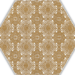 DECOR SHINY LINES GOLD HEXAGON INSERTO E 19.8X17.1