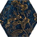 DECOR URBAN COLOURS BLUE INSERTO SZKLANE HEKSAGON C 19.8X17.1