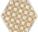 DECOR SHINY LINES GOLD HEXAGON INSERTO D 19.8X17.1