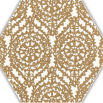 DECOR SHINY LINES GOLD HEXAGON INSERTO A 19.8X17.1