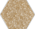 DECOR SHINY LINES GOLD HEXAGON INSERTO F 19.8X17.1
