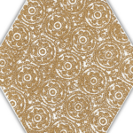 DECOR SHINY LINES GOLD HEXAGON INSERTO F 19.8X17.1